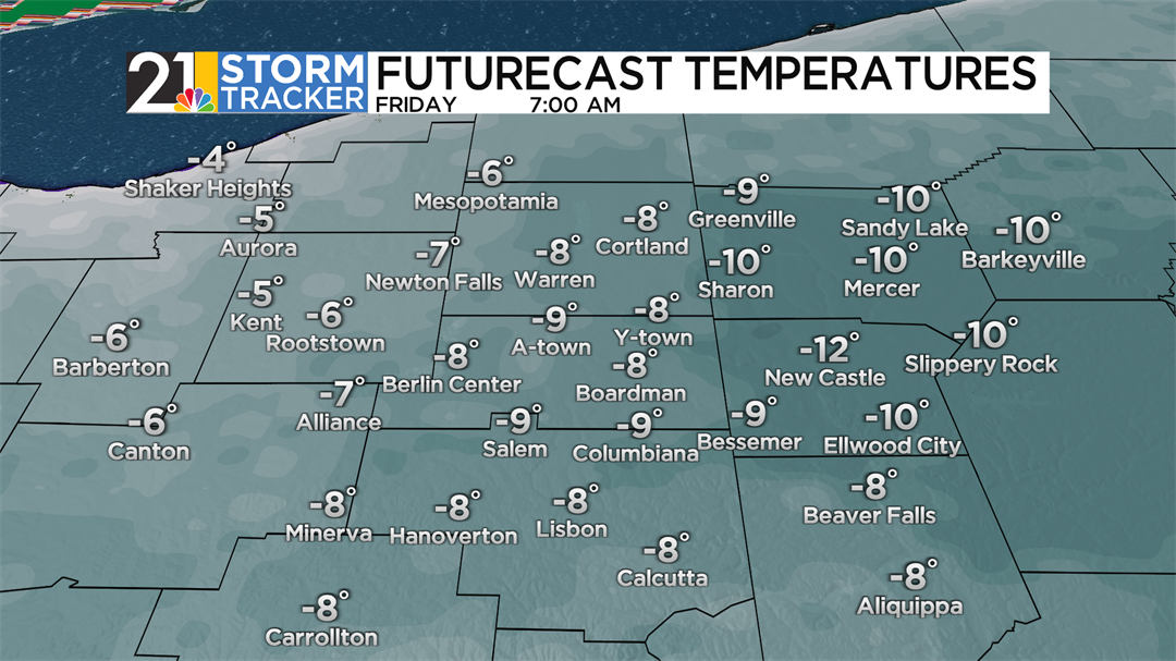 Plunging temperatures over the next two nights; less harsh next week