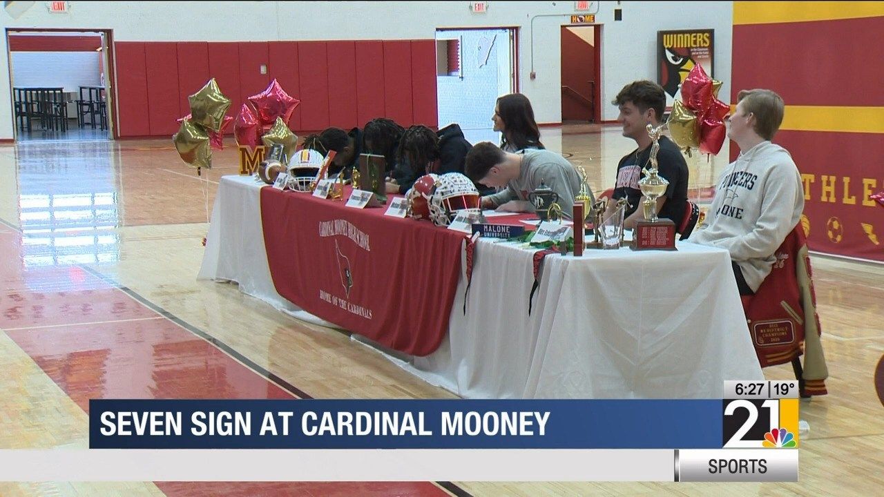 National Letter of Intent: Cardinal Mooney athletes sign