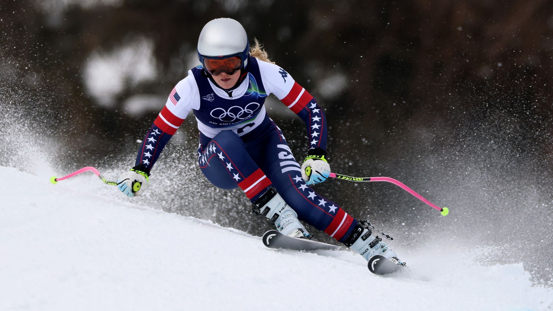 Vonn competes in downhill training a week after tearing ACL