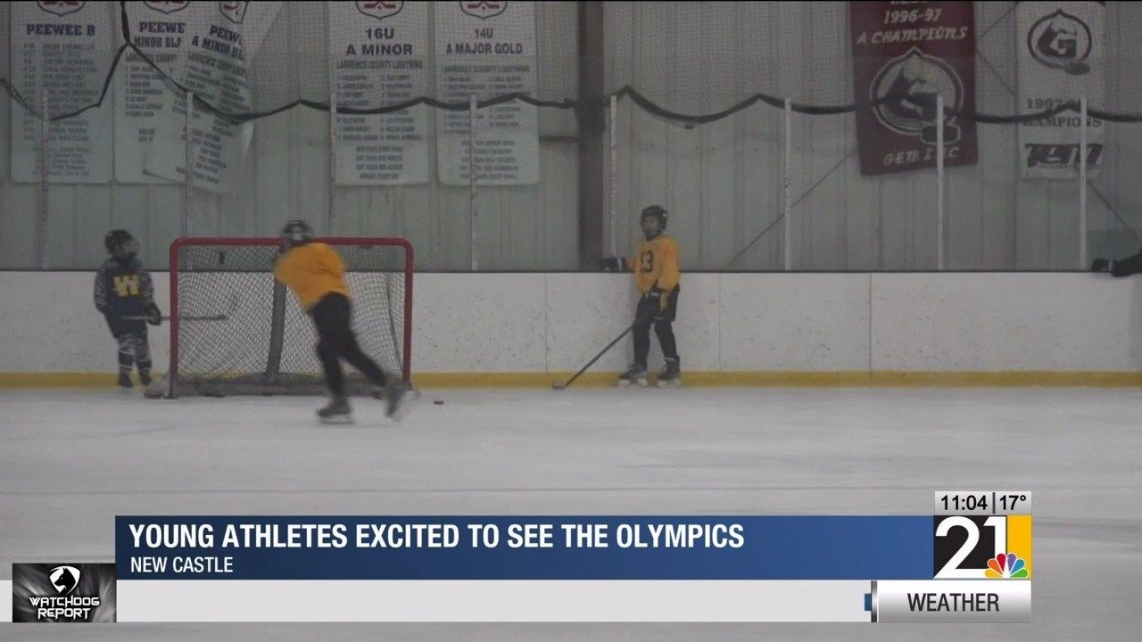 Young athletes at Hess Ice Rink in New Castle are excited to see hockey in the Olympics