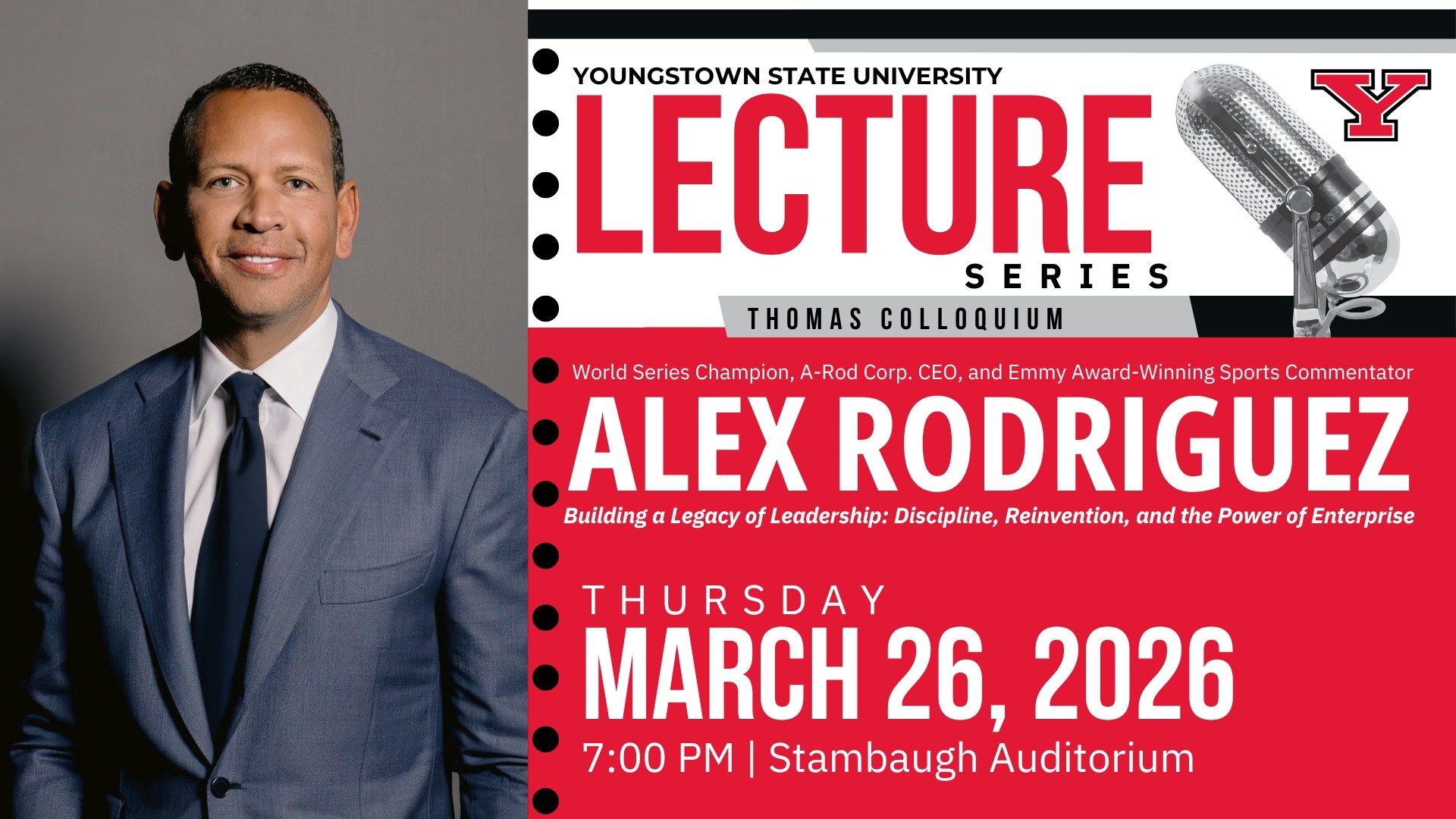 New York Yankees star to give lecture at Stambaugh Auditorium