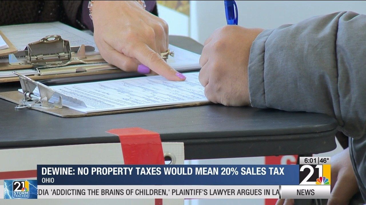 Gov. Mike DeWine: No property taxes would mean 20% sales tax
