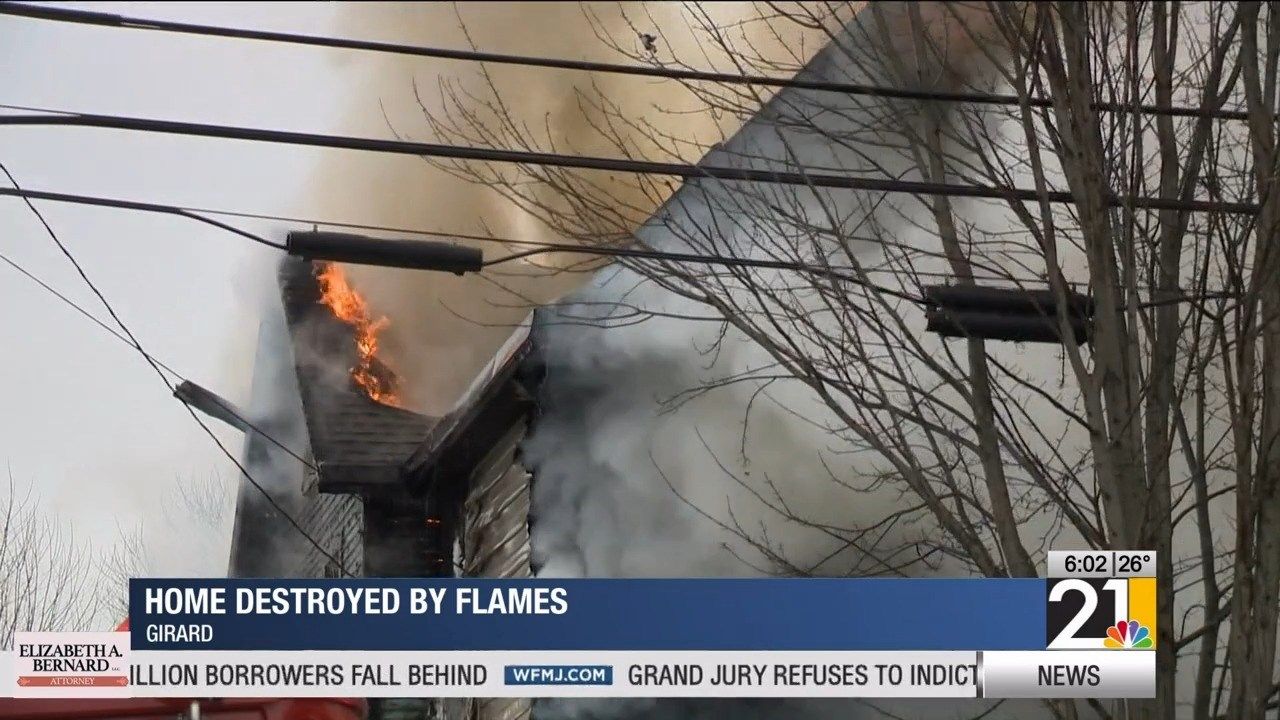 Girard home destroyed by flames