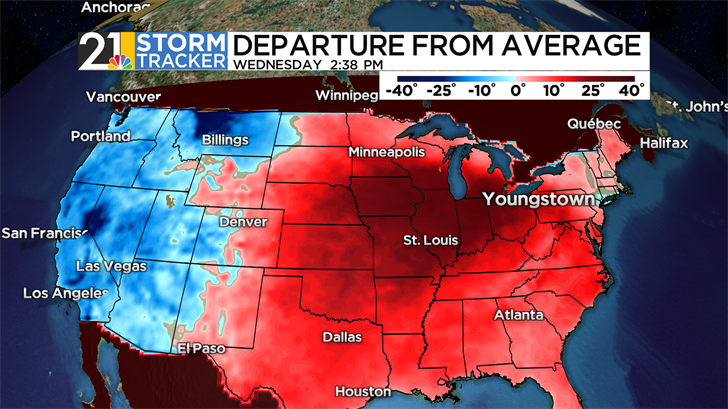 A mild stretch of weather Tuesday-Friday, then a colder weekend