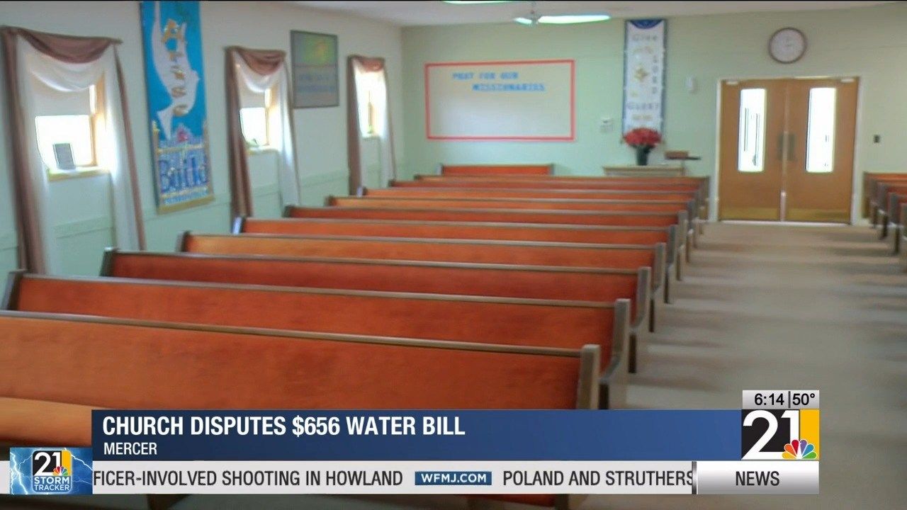 Mercer church disputes $656 water bill