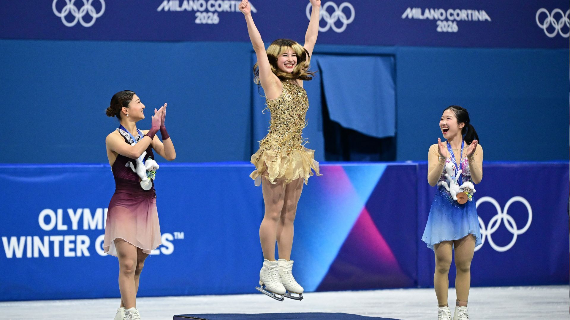 Alysa Liu reacts to winning gold after free skate