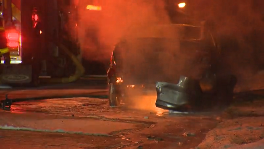 Police investigating Youngstown car fire as arson