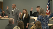 Austintown Township Trustees swear in three new police officers