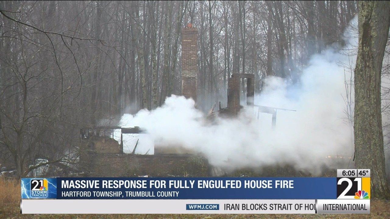 Massive response for house fire in Hartford Township