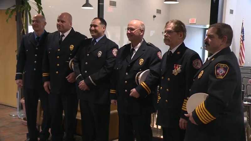 Firefighters, police officers honored for Liberty house explosion response