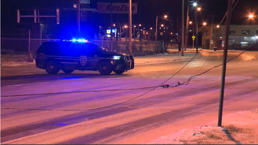 Stretch of Market Street in Youngstown reopens after crash brings down power lines