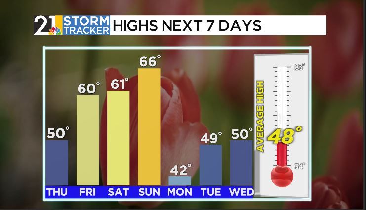A spring like forecast ahead