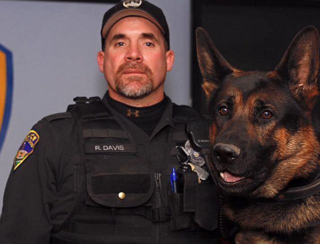 Officer Ryan Davis and Jethro